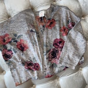 Womens Floral Cardigan